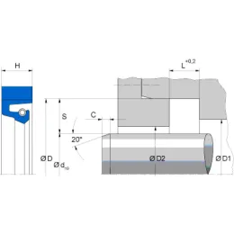 R35 205X245X16,5X20 80NBRB241 Freudenberg