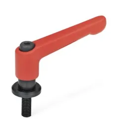 Ganter Verstellbare Klemmhebel mit Scheibe, Rot GN307