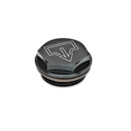 Ganter Verschlussschrauben, Aluminium GN742, mit DIN-Ablasssymbol, schwarz eloxiert