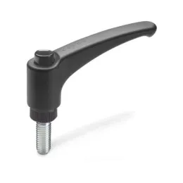 Ganter Verstellbare Klemmhebel GN603-30, schwarzgrau, RAL 7021, glänzend