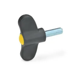 Ganter Flügelschrauben GN633, gelb, RAL 1021, matt