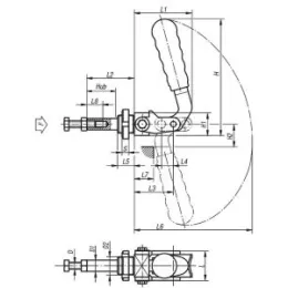 Schnellspanner mit Schubstange, D1=12 Norelem
