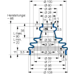 MFB V6-1755 26X96X86 50CR879 Freudenberg