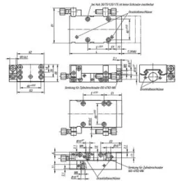 Linearmodul pneumatisch Gr. 6, C=125, mit Schienenführung Norelem