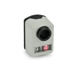 Ganter Stellungsanzeiger, Hohlwelle Stahl, digitale Anzeige, mechanisches Zählwerk GN955 FR-R-GR