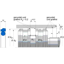OMK-E 42X31,3X4X5,3 PTFE B602 Freudenberg