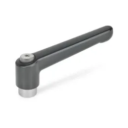 Ganter Verstellbare Klemmhebel, Edelstahl, Schwarz GN300.1-108