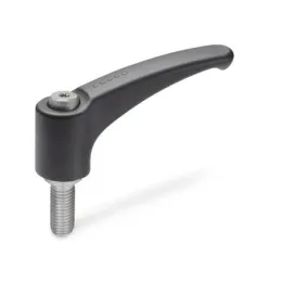 Ganter Verstellbare Klemmhebel GN604.1-78, Kunststoff, Schraube Edelstahl, schwarzgrau, RAL 7021, matt