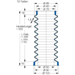 MFB V6-20173 70X90X222 50CR879 Freudenberg