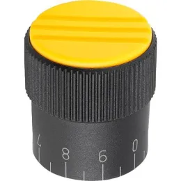Dosierknopf Gr. 2 D=6h8 Form C, Deckel rapsgelb Kipp