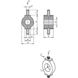 Norelem O-Formlager M04 Stahl, Komp: Elastischer Naturkautschuk, D1=6