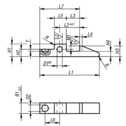 Norelem Schnapper mit Druckfeder DIN6310