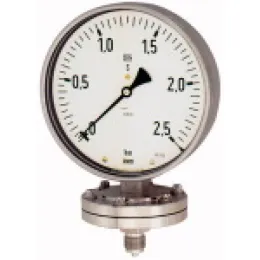 Riegler Plattenfeder Manometer Chemieausführung