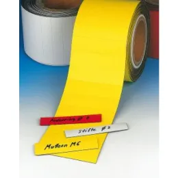 Magnetschild, gelb, LxB=80x20 Norelem