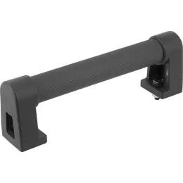 Kipp Rohrgriff Form B, A=300 schwarz geriffelt