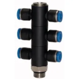 Riegler T-Mehrfachverteiler »Blaue Serie« 6-fach drehbar