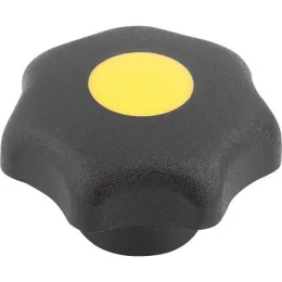 D1=50 M10 Edelstahl Form K, Deckel rapsgelb Kipp
