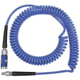 Riegler Spiralschlauch-Druckknopf-Sicherheitskupplung-Set PU