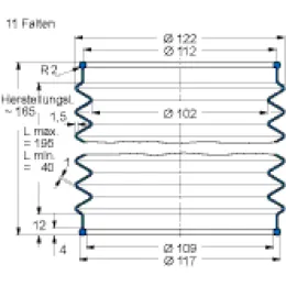 MFB V6-332 109X109X165 42CR764 Freudenberg
