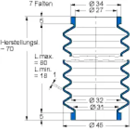 MFB V6-290 27X27X70 42CR764 Freudenberg