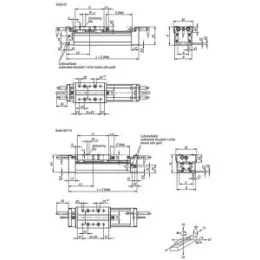 Portalmodul pneumatisch mit Schienenführung, Gr. 115, C=500 Norelem