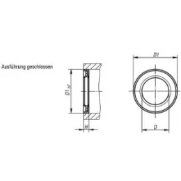 Vorsatzdichtungen D=30, Dichtring, geschlossen Norelem