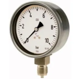 Riegler Manometer CrNi-Stahl G1/4 radial unten aus Edelstahl