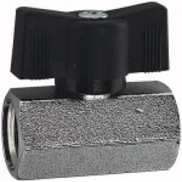 Riegler Mini-Kugelhahn sandgestrahlt