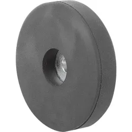 Kipp Magnet mit Gewindebuchse (Flachgreifer) aus Neodym, mit Gummischutzmantel
