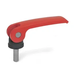 Ganter Exzenterspanner GN927.4-44, Kunststoff-Auflagescheibe ohne Stellmutter, rot, RAL 3000