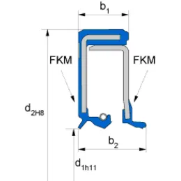 MSS1 108X140X15X22,5 75FKM585/75FKM585 Freudenberg