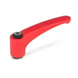 Ganter Verstellbare Klemmhebel GN602-95, rot, RAL 3000, strukturmatt