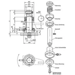 Schwenksäule H=250 Stahl Norelem