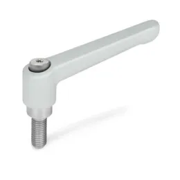 Ganter Verstellbare Klemmhebel, Edelstahl, Silber GN300.1-63