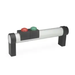 Ganter Rohrgriffe, gerade, eloxiert, 2 Taster GN331