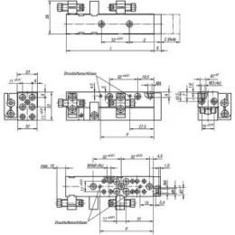 Linearmodul pneumatisch Gr. 4, C=65, mit Schienenführung Norelem