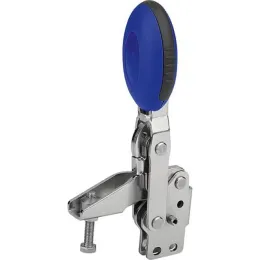 vertikal M6 blau Fuss senkrecht, Edelstahl Kipp