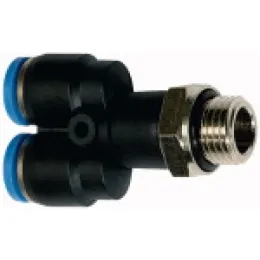 Riegler Y-Steckverschraubung »Blaue Serie« drehbar G3/8