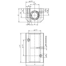 Lineargehäuseeinheit Tandem, D=16, Aluminium, geschlossen Norelem