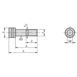 Form B M12x55 brüniert Kipp