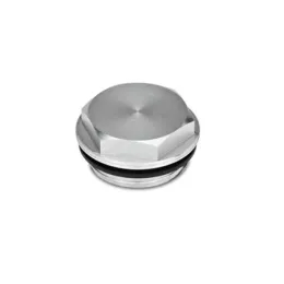 Ganter Verschlussschrauben, Aluminium GN741, ohne Entlüftungsbohrung, neutral, blank