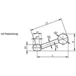 Kugelgriff Passbohrung 10h7 Norelem