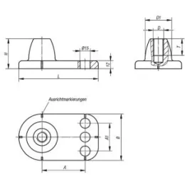 Entenfuss M20 Aluminium Norelem