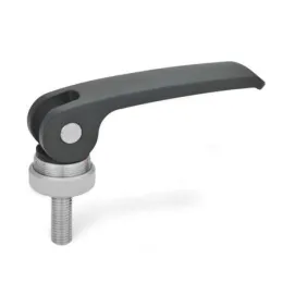 Ganter Exzenterspanner GN927.4-63, Kunststoff-Auflagescheibe mit Stellmutter, schwarz, RAL 9005