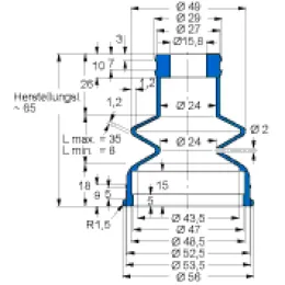 EFB V6-343 15,8X47X65 42CR764 Freudenberg