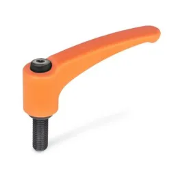 Ganter Verstellbare Klemmhebel GN604-44, orange, RAL 2004, matt
