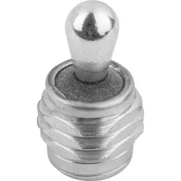 Kipp Federndes Seitendruckstück D=M18x1,5, D1=10, F=200n, L=18