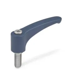 Ganter Verstellbare Klemmhebel GN604.1, metalldetektierbar, FDA-konformer Kunststoff, Schraube Edelstahl