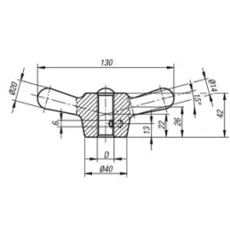 Handkreuz D=M16 Norelem