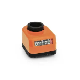 Ganter Stellungsanzeiger, Hohlwelle Stahl, digitale Anzeige, mechanisches Zählwerk GN953 -AR-L-OR